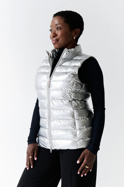 Eleven Elfs Melian Short Vegan Down Vest - Metallic Silver (PRE-ORDER)