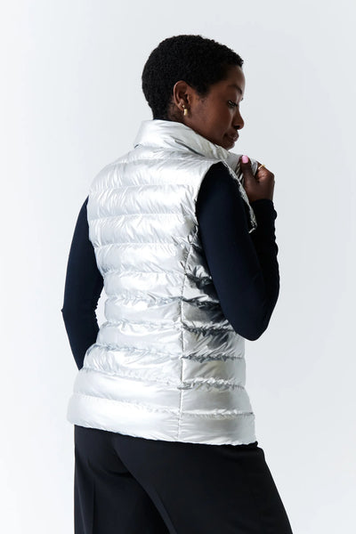 Eleven Elfs Melian Short Vegan Down Vest - Metallic Silver (PRE-ORDER)