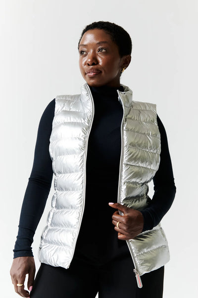 Eleven Elfs Melian Short Vegan Down Vest - Metallic Silver (PRE-ORDER)