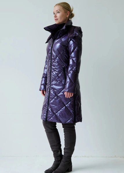 Eleven Elfs Saga Long Vegan Down Coat - Aubergine (PRE-ORDER)