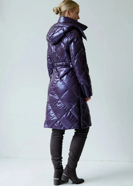 Eleven Elfs Saga Long Vegan Down Coat - Aubergine (PRE-ORDER)