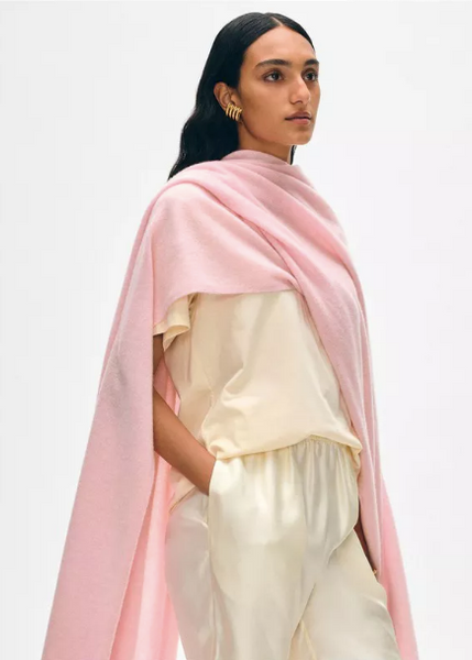 White + Warren Cashmere Travel Wrap- Primrose