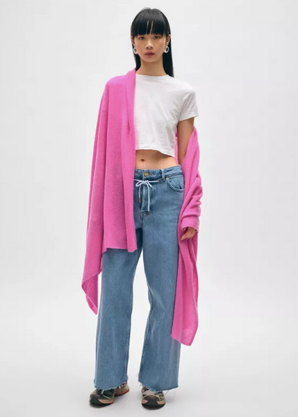 White + Warren Cashmere Travel Wrap- Fondant Pink