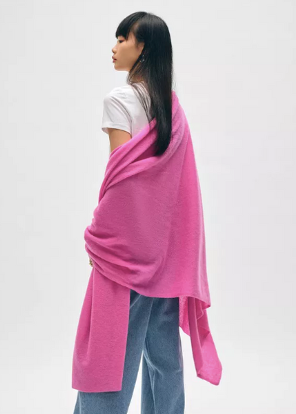 White + Warren Cashmere Travel Wrap- Fondant Pink