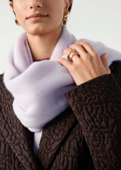 White + Warren Cashmere Travel Wrap- Lilac Shadow