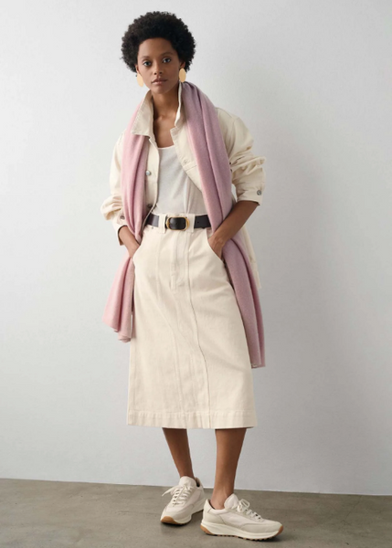 White + Warren Cashmere Travel Wrap- Portrait Pink