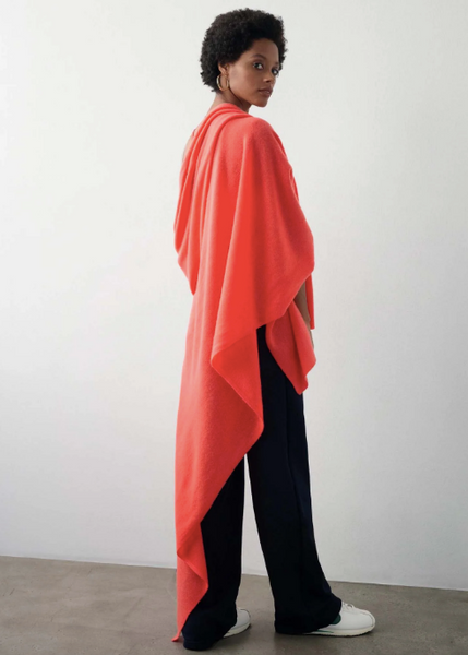 White + Warren Cashmere Travel Wrap- Rugby Red