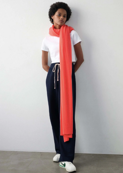 White + Warren Cashmere Travel Wrap- Rugby Red
