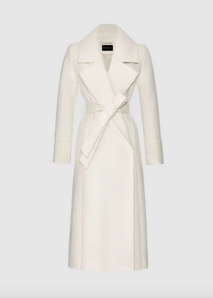 SENTALER Baby Alpaca Long Large Notched Collar Wrap Coat (PRE-ORDER)