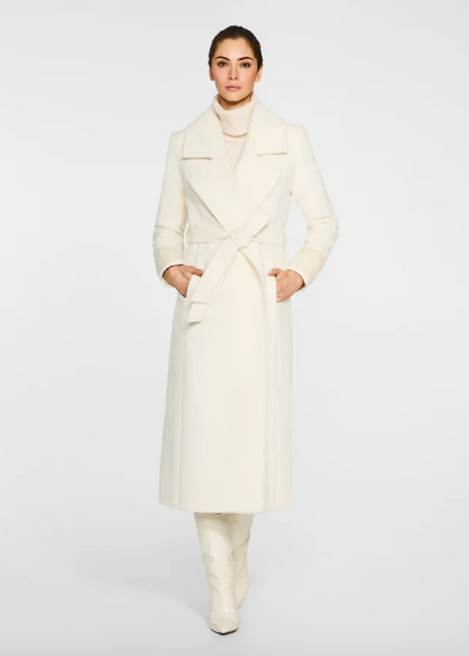 SENTALER Baby Alpaca Long Large Notched Collar Wrap Coat (PRE-ORDER)