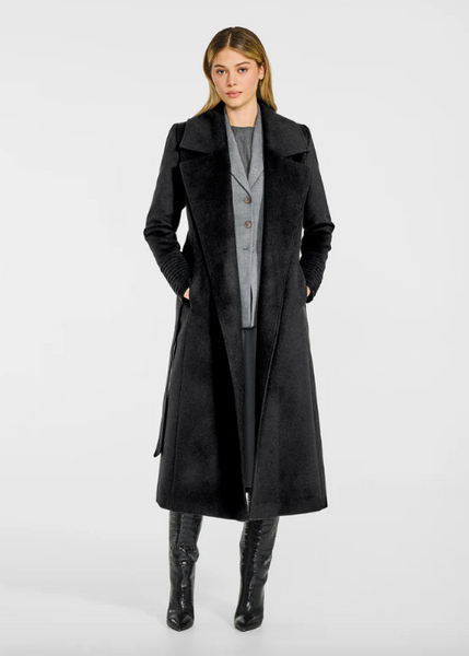 SENTALER Baby Alpaca Long Large Notched Collar Wrap Coat (PRE-ORDER)