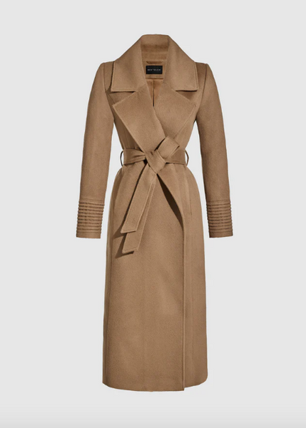 SENTALER Baby Alpaca Long Large Notched Collar Wrap Coat (PRE-ORDER)