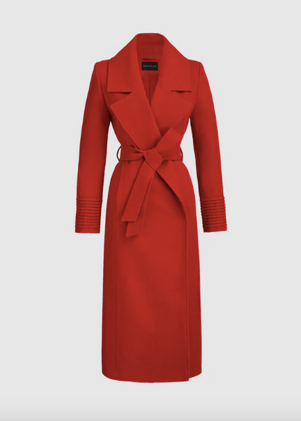 SENTALER Baby Alpaca Long Large Notched Collar Wrap Coat (PRE-ORDER)