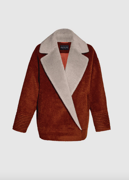 SENTALER Bouclé Alpaca Dropped Shoulder Aviator Jacket (PRE-ORDER)