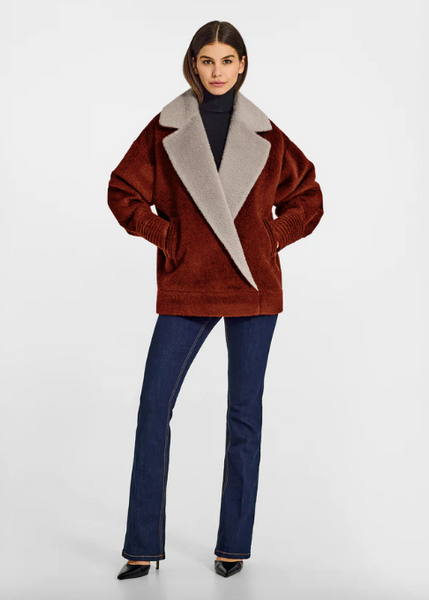 SENTALER Bouclé Alpaca Dropped Shoulder Aviator Jacket (PRE-ORDER)