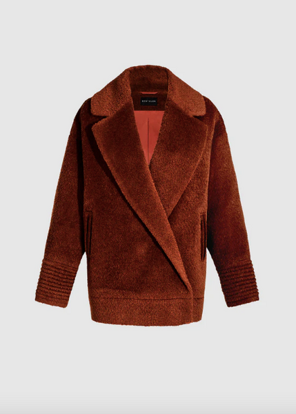 SENTALER Bouclé Alpaca Dropped Shoulder Aviator Jacket (PRE-ORDER)