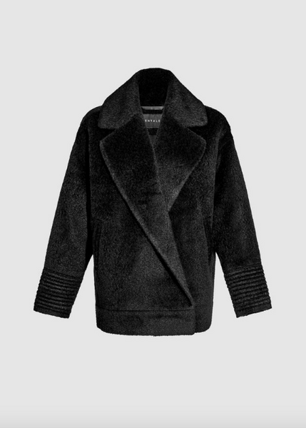 SENTALER Bouclé Alpaca Dropped Shoulder Aviator Jacket (PRE-ORDER)