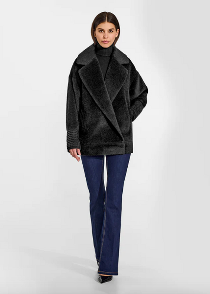 SENTALER Bouclé Alpaca Dropped Shoulder Aviator Jacket (PRE-ORDER)