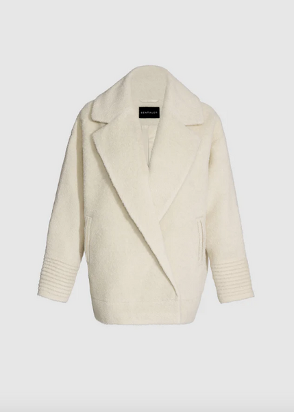 SENTALER Bouclé Alpaca Dropped Shoulder Aviator Jacket (PRE-ORDER)
