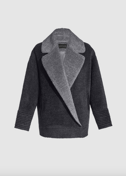 SENTALER Bouclé Alpaca Dropped Shoulder Aviator Jacket (PRE-ORDER)