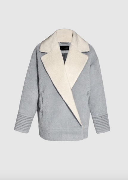 SENTALER Bouclé Alpaca Dropped Shoulder Aviator Jacket (PRE-ORDER)