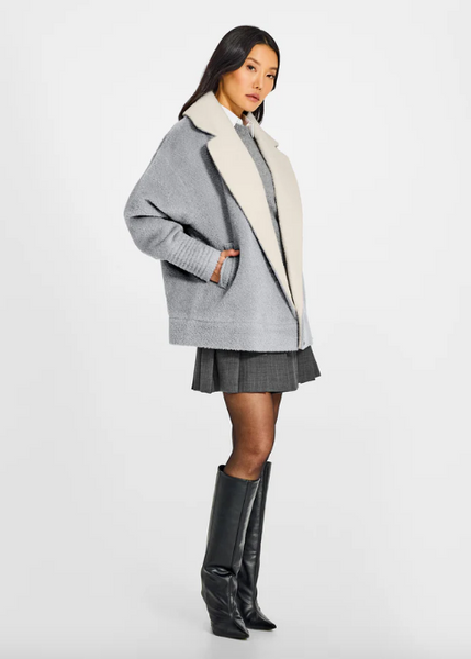 SENTALER Bouclé Alpaca Dropped Shoulder Aviator Jacket (PRE-ORDER)