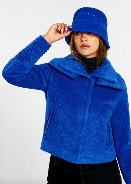 SENTALER Bouclé Alpaca Bucket Hat - Cobalt Blue
