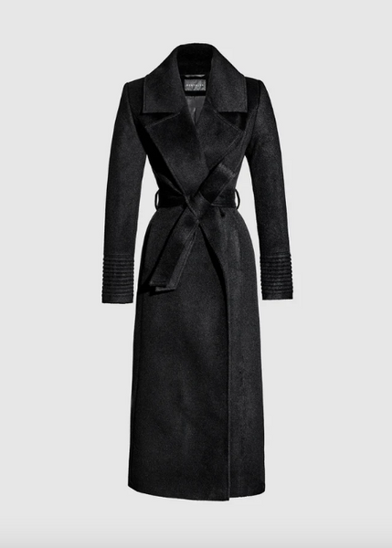 SENTALER Baby Alpaca Long Notched Collar Wrap Coat (PRE-ORDER)