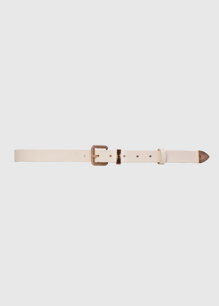 Una Belt - Cream Leather/Rose Gold