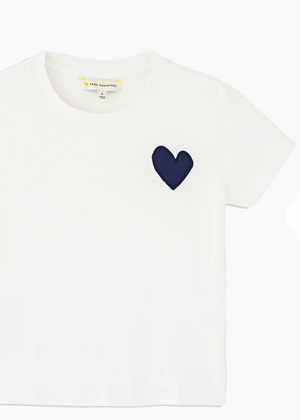 Kerri Rosenthal Suke Tee Contrast Imperfect Heart - White