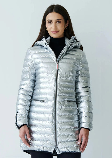 Eleven Elfs Shannon Vegan Down Coat - Metallic Silver (PRE-ORDER)