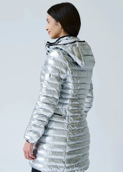 Eleven Elfs Shannon Vegan Down Coat - Metallic Silver (PRE-ORDER)