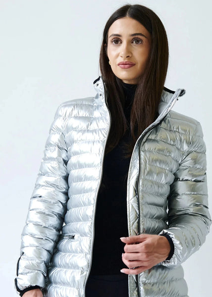 Eleven Elfs Shannon Vegan Down Coat - Metallic Silver (PRE-ORDER)