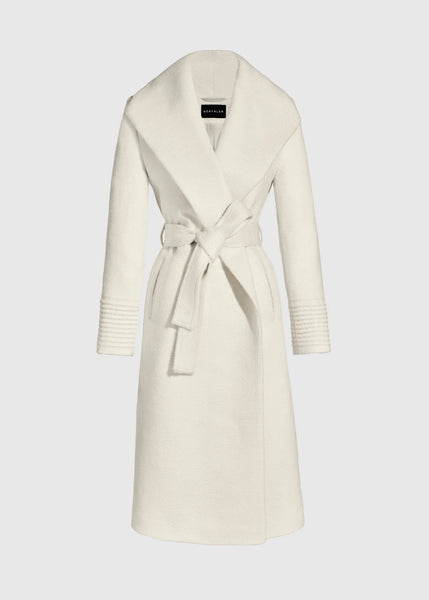 SENTALER Suri Alpaca Long Shawl Collar Wrap Coat (PRE-ORDER)