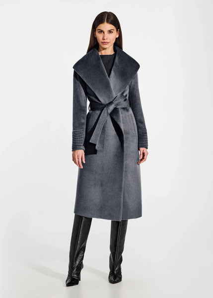 SENTALER Suri Alpaca Long Shawl Collar Wrap Coat (PRE-ORDER)