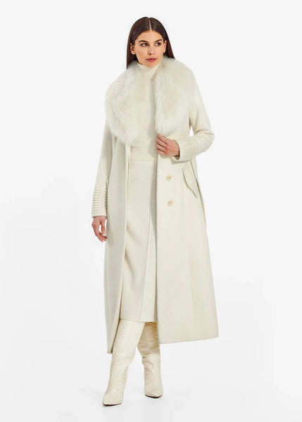 SENTALER Suri Alpaca Maxi Coat With Alpaca Shearling Collar (PRE-ORDER)
