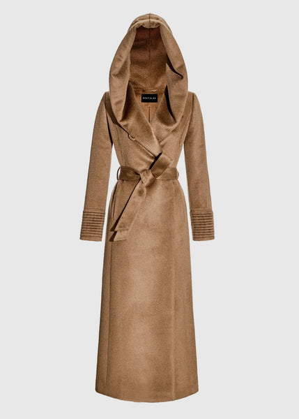 SENTALER Suri Alpaca Maxi Hooded Wrap Coat (PRE-ORDER)