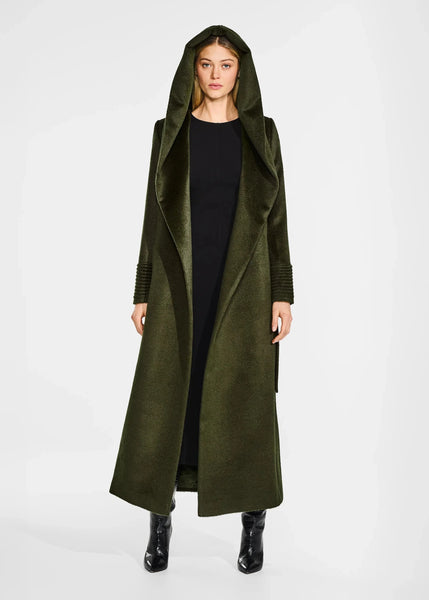 SENTALER Suri Alpaca Maxi Hooded Wrap Coat (PRE-ORDER)