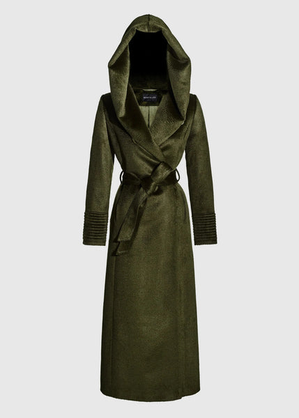 SENTALER Suri Alpaca Maxi Hooded Wrap Coat (PRE-ORDER)