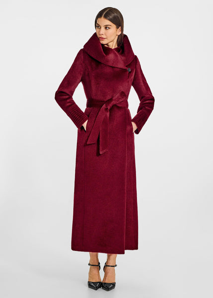 SENTALER Suri Alpaca Maxi Hooded Wrap Coat (PRE-ORDER)