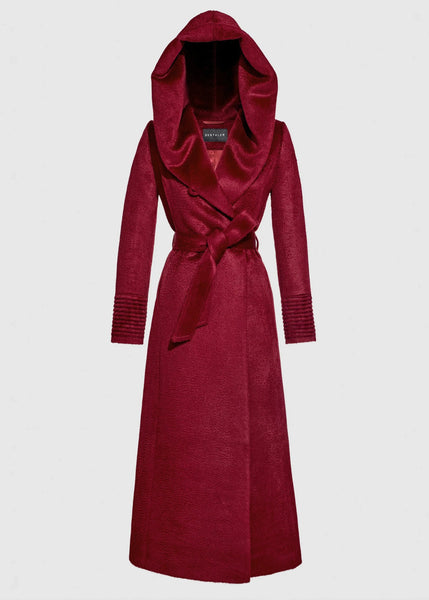 SENTALER Suri Alpaca Maxi Hooded Wrap Coat (PRE-ORDER)