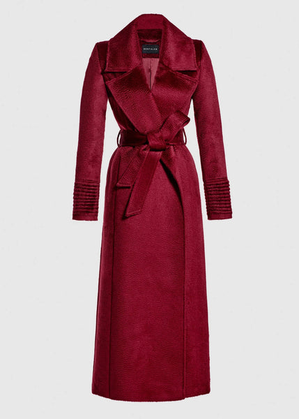 SENTALER Suri Alpaca Maxi Notched Collar Wrap Coat (PRE-ORDER)