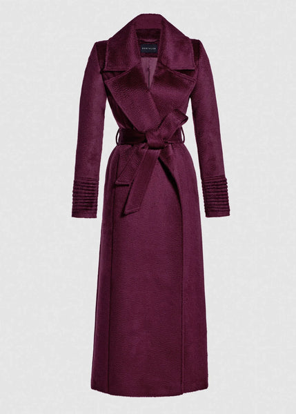 SENTALER Suri Alpaca Maxi Notched Collar Wrap Coat (PRE-ORDER)