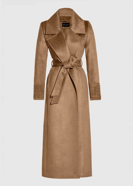 SENTALER Suri Alpaca Maxi Notched Collar Wrap Coat (PRE-ORDER)