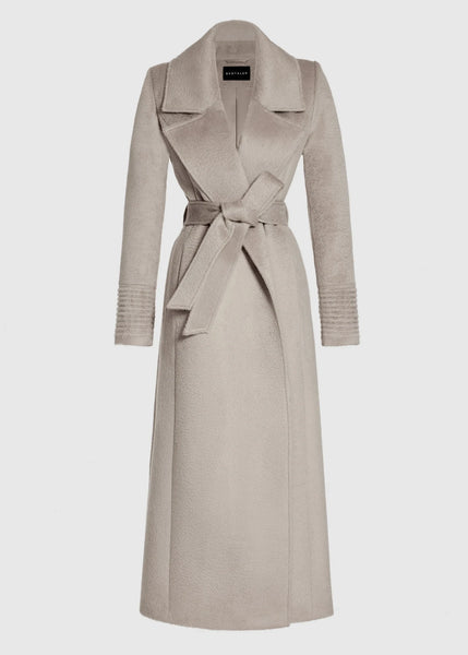 SENTALER Suri Alpaca Maxi Notched Collar Wrap Coat (PRE-ORDER)