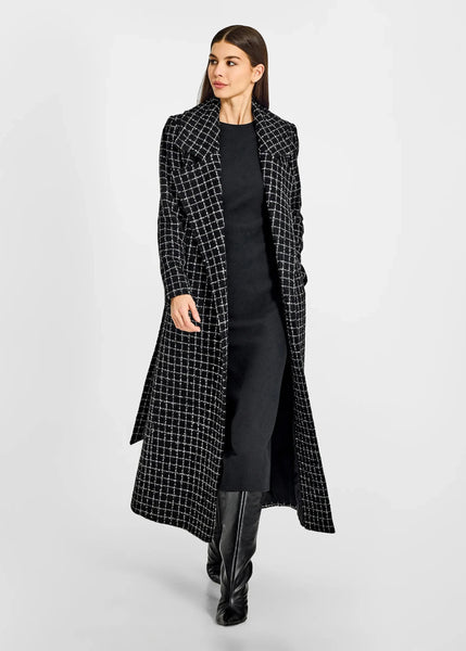 SENTALER Suri Alpaca Maxi Notched Collar Wrap Coat (PRE-ORDER)