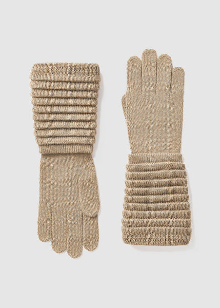 SENTALER Ribbed Gloves - Camel