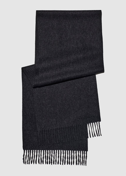 SENTALER Baby Alpaca Classic Scarf - Charcoal
