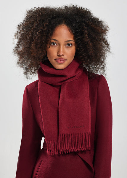 SENTALER Baby Alpaca Classic Scarf - Garnet Red