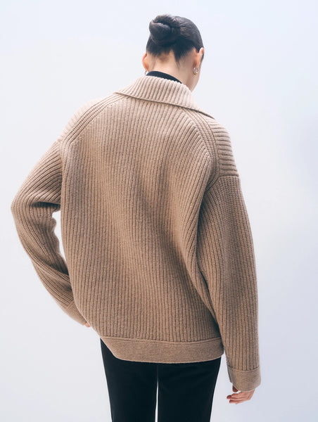 (PRE-ORDER) White + Warren Merino Fisherman Jacket